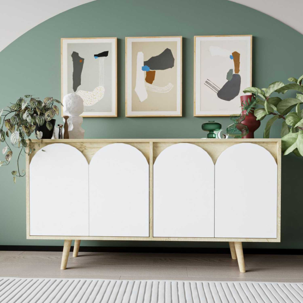 Buffet 4 portes en aggloméré Venezia - HANAH HOME