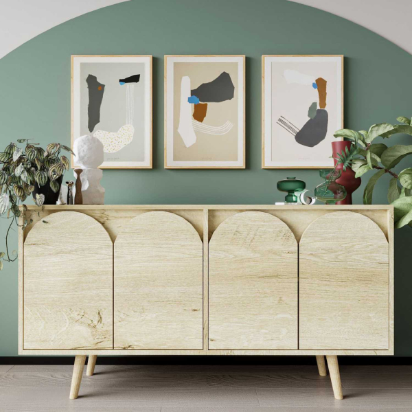 Buffet 4 portes en aggloméré Venezia - HANAH HOME