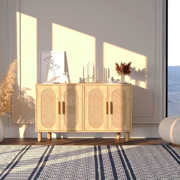 Buffet 4 portes en aggloméré Vera - HANAH HOME