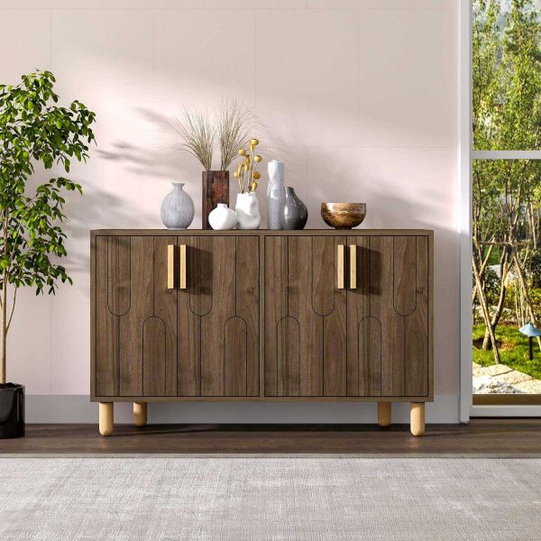 Buffet 4 portes en aggloméré Vincent - HANAH HOME