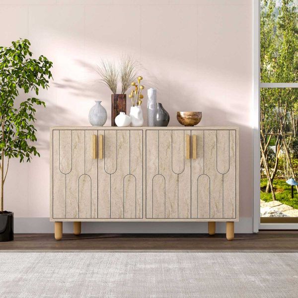 Buffet 4 portes en aggloméré Vincent - HANAH HOME