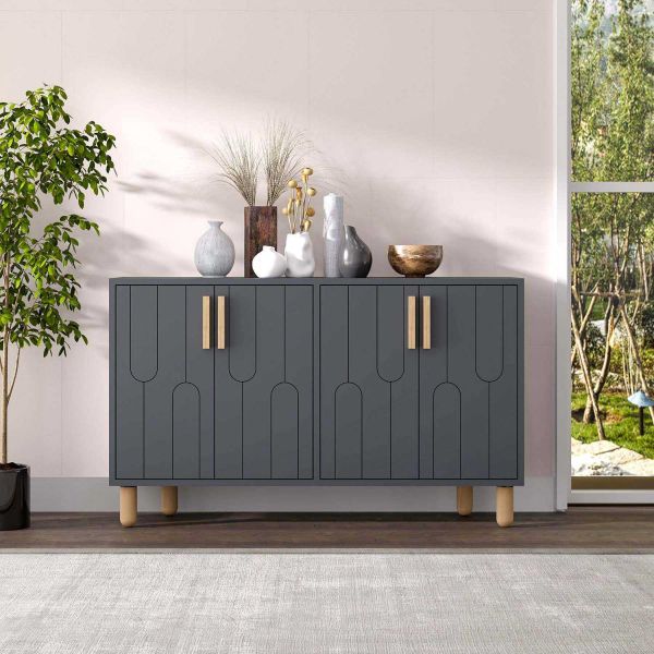 Buffet 4 portes en aggloméré Vincent - HANAH HOME