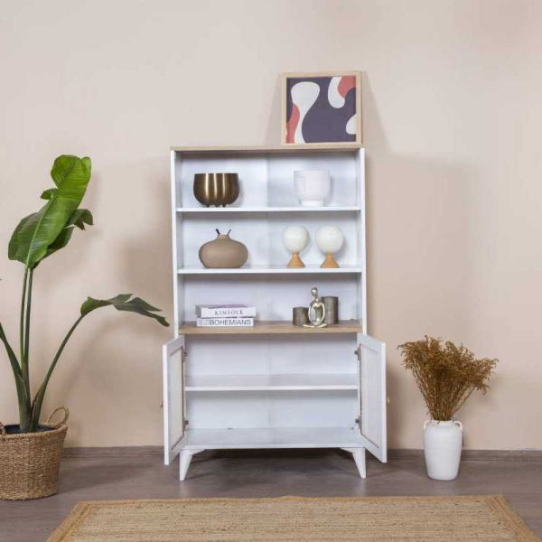 Buffet 2 portes et étagères en aggloméré Calvin - 299
