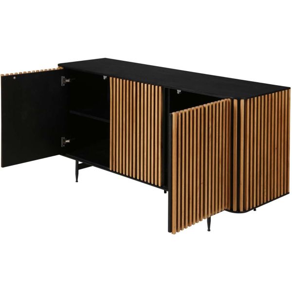 Buffet 3 portes en plaqué chêne Linea - 1219