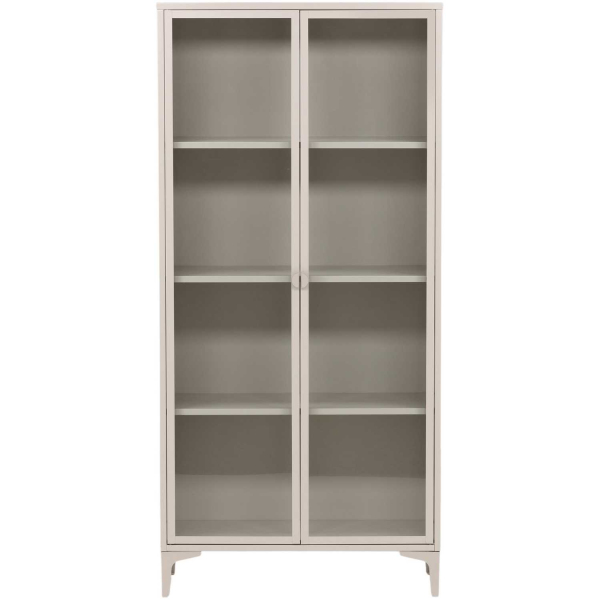 Buffet vitré en métal beige Piring - VEN-1168