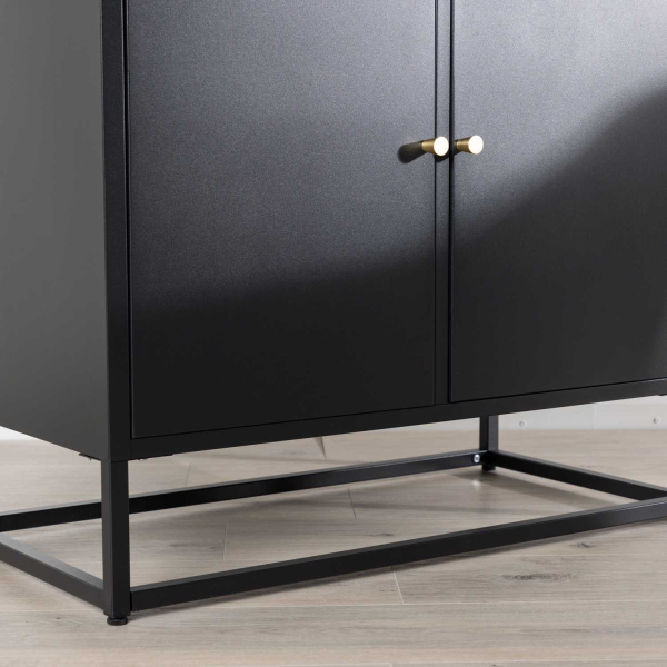 Buffet vitrine en acier 80 x 41 x 190 cm Bakal - 6