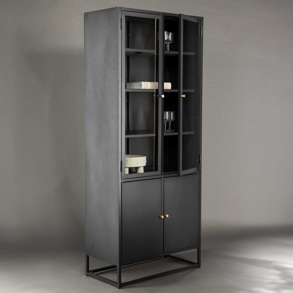 Buffet vitrine en acier 80 x 41 x 190 cm Bakal - 8
