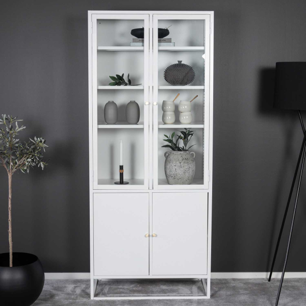 Buffet vitrine en acier 80 x 41 x 190 cm Bakal - VENTURE HOME