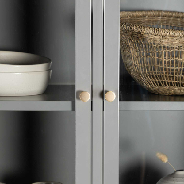 Buffet vitrine en acier 80 x 41 x 190 cm Bakal - 7