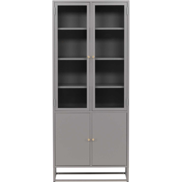 Buffet vitrine en acier 80 x 41 x 190 cm Bakal - VEN-1208