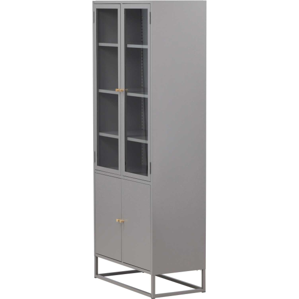 Buffet vitrine en acier 80 x 41 x 190 cm Bakal - 499