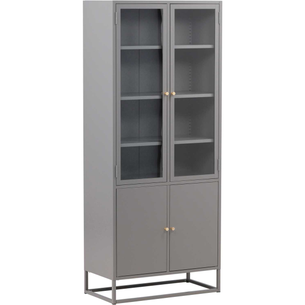 Buffet vitrine en acier 80 x 41 x 190 cm Bakal
