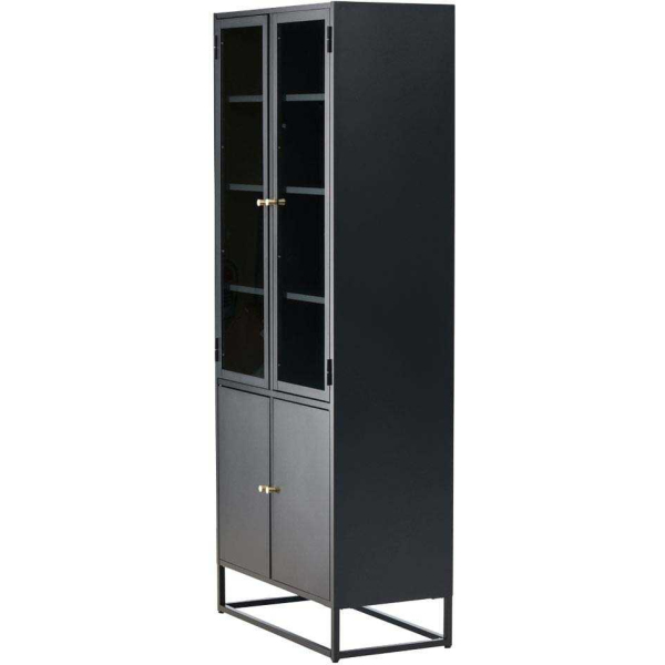 Buffet vitrine en acier 80 x 41 x 190 cm Bakal - VEN-1206