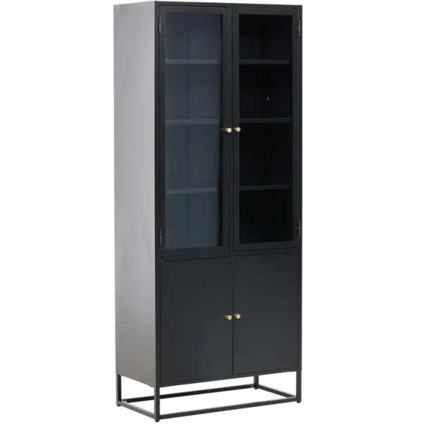 Buffet vitrine en acier 80 x 41 x 190 cm Bakal