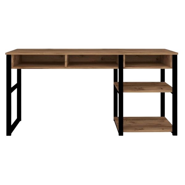 Bureau en aggloméré et métal Emro