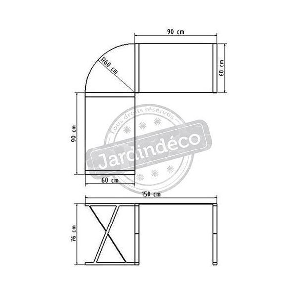 Bureau d'angle design Delo - KOK-0170