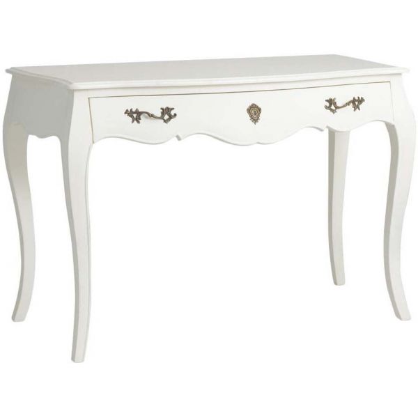 Bureau blanc en MDF et bois bayur Murano