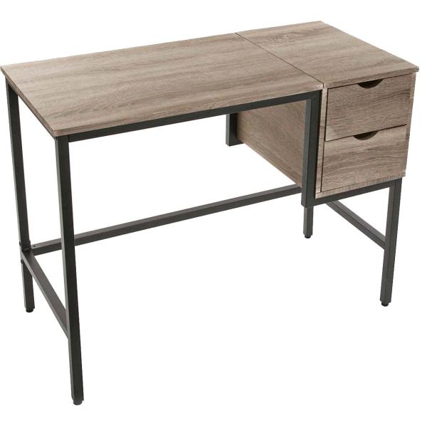 Bureau industriel en bois et métal Kenny