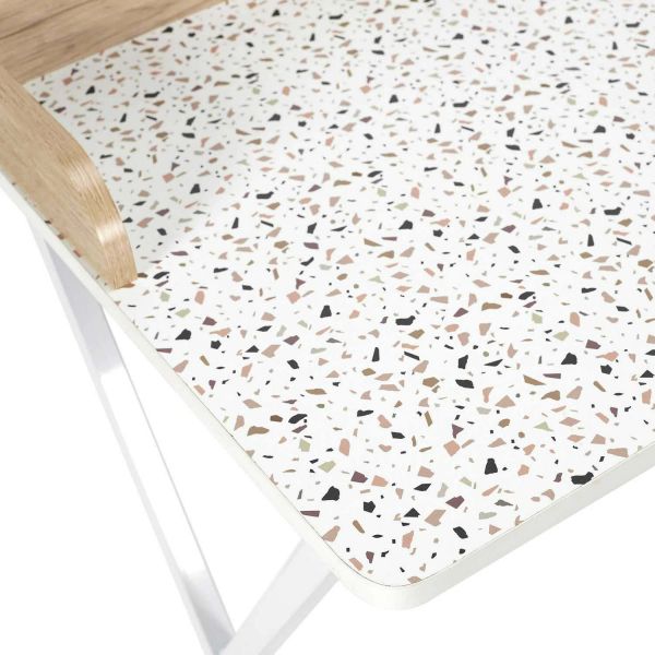 Bureau en métal et MDF Terrazzo - 74,90