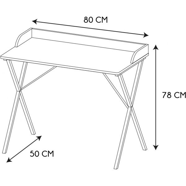 Bureau en métal et MDF Terrazzo - CMP-3839