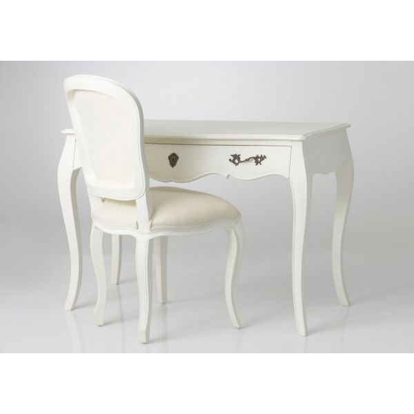 Bureau blanc en MDF et bois bayur Murano - 5