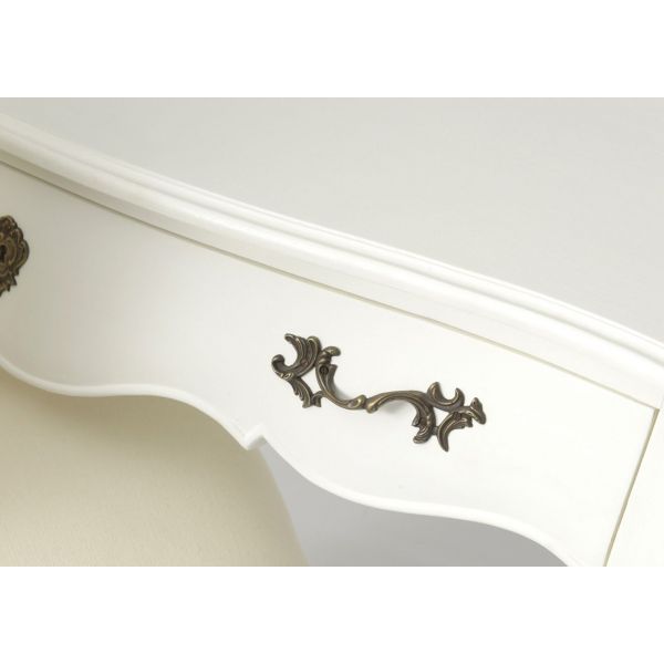 Bureau blanc en MDF et bois bayur Murano - 6