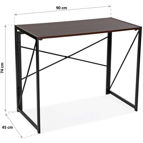 Bureau pliable en métal et bois - VER-0720