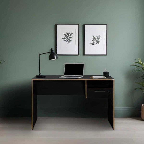 Bureau avec rangements en aggloméré Connor - HANAH HOME
