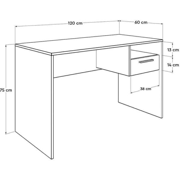 Bureau avec rangements en aggloméré Connor - ASI-1530