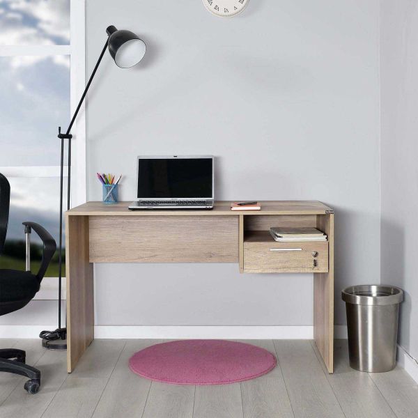 Bureau avec rangements en aggloméré Connor - HANAH HOME