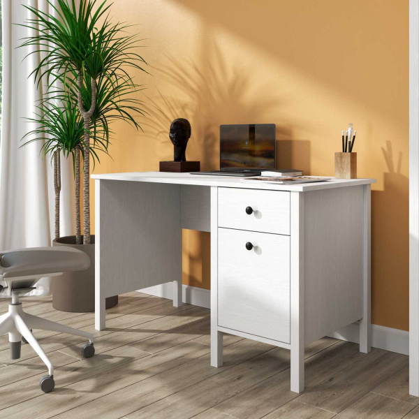 Bureau avec rangements en aggloméré Frannie - HANAH HOME