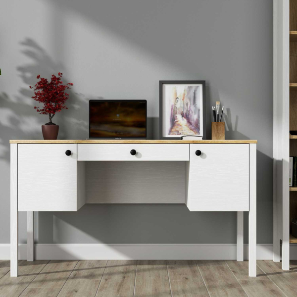 Bureau avec rangements en aggloméré Frannie - 5