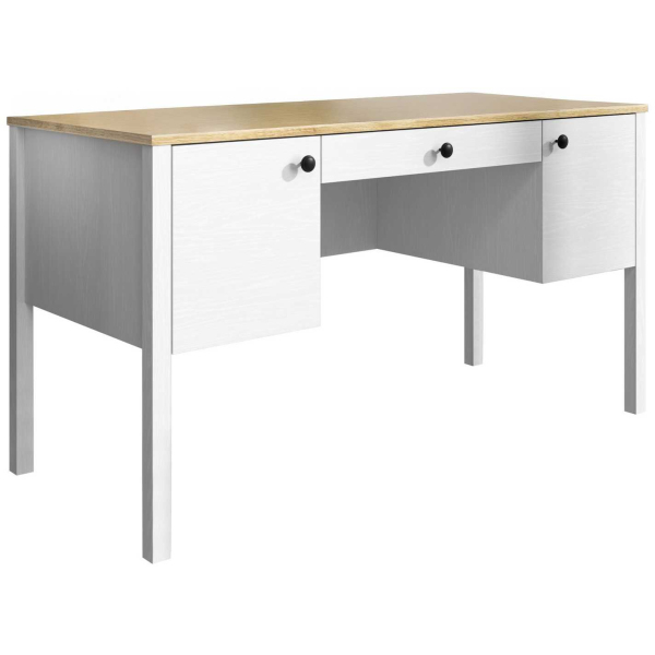 Bureau avec rangements en aggloméré Frannie