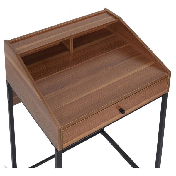 Bureau secrétaire en bois et métal Simon - 5