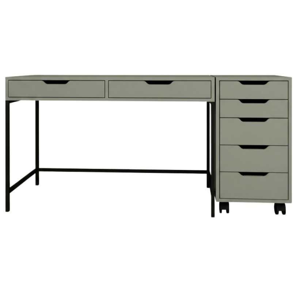 Bureau avec tiroirs en aggloméré Working