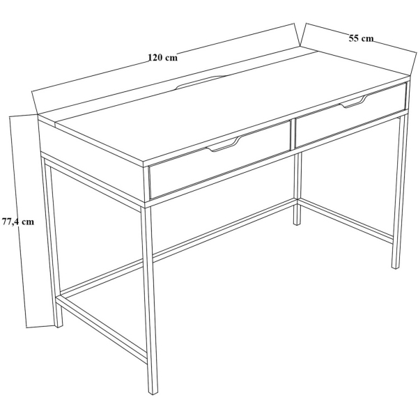 Bureau avec tiroirs en aggloméré Working - ASI-2370