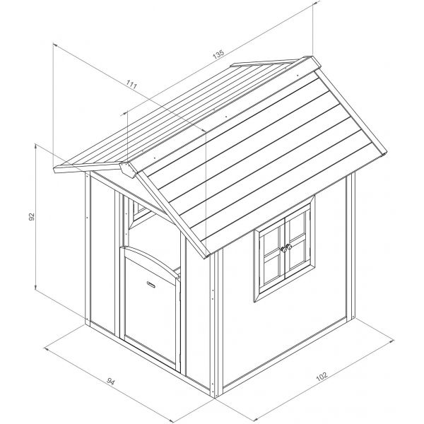 Cabane enfant en bois à peindre Noa - 439
