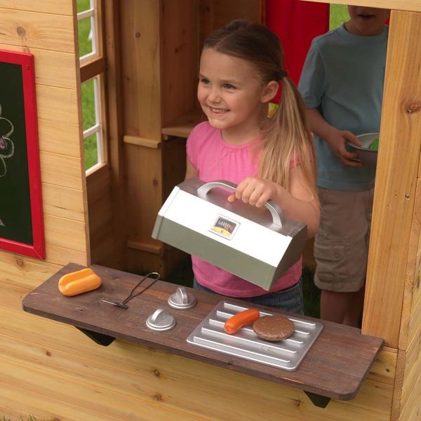 Cabane pour enfants avec table repas en bois - 11