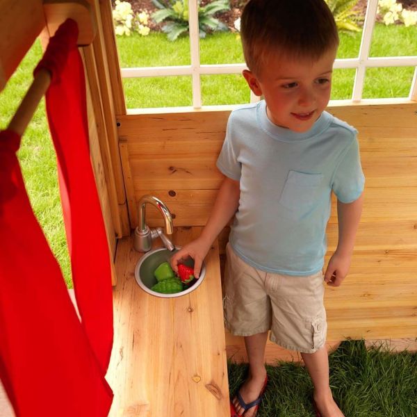 Cabane pour enfants avec table repas en bois - 6