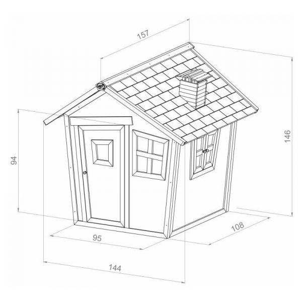 Cabane originale pour enfant en bois Alice - PRA-0146