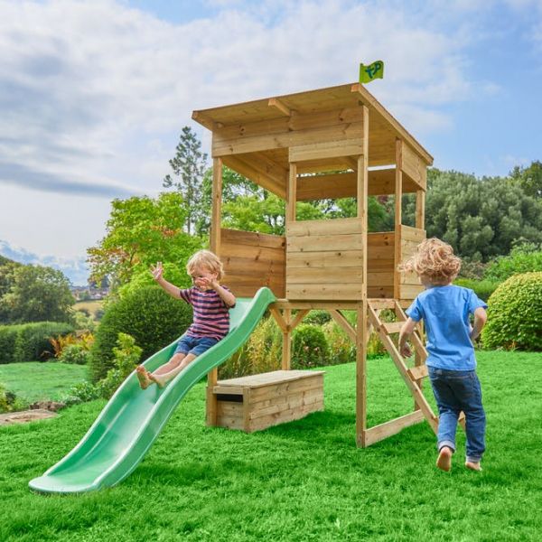 Cabane pêcheur enfant coffre à jouets intégré Tower - TP TOYS