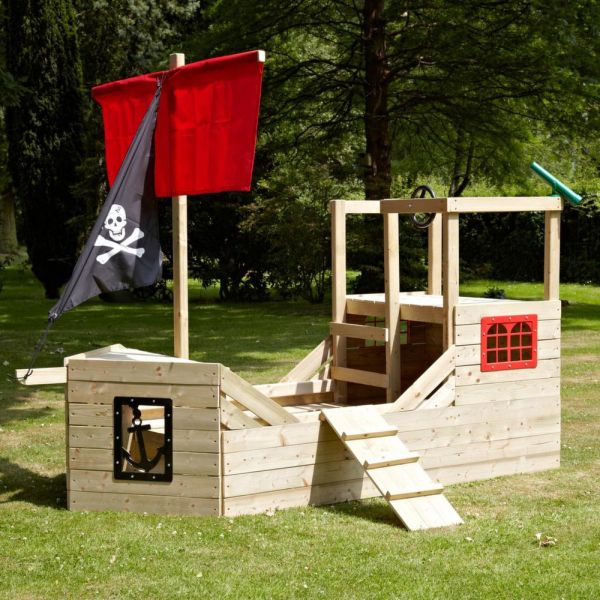 Cabane bateau pirate galleon en bois