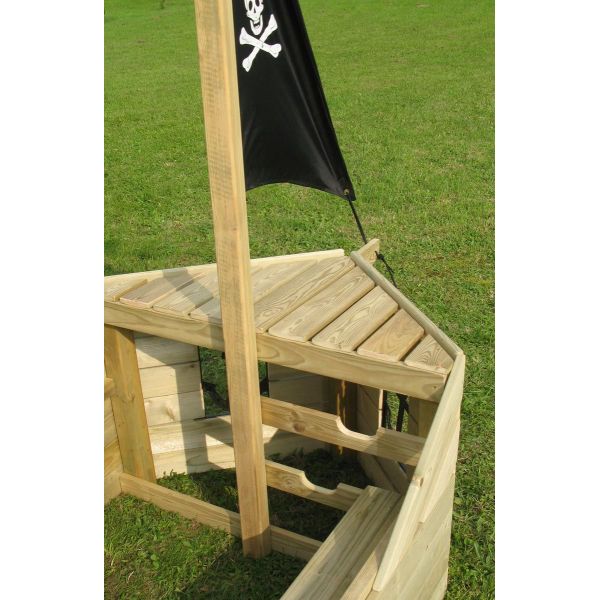 Cabane bateau pirate Galleon en bois - 10