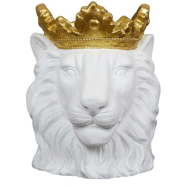 Cache pot Lion couronne dorée 39 x 33 x 39 cm - CMP-5243