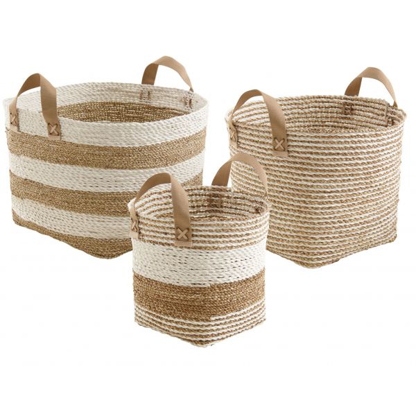 Cache-pot en corde et nylon (Lot de 3) - AUBRY GASPARD