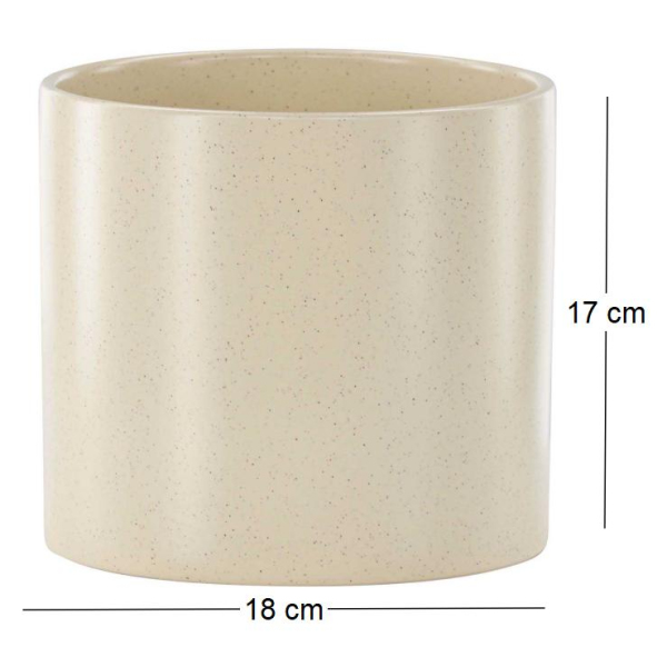 Cache pot en grès Sane 18x17cm - 5