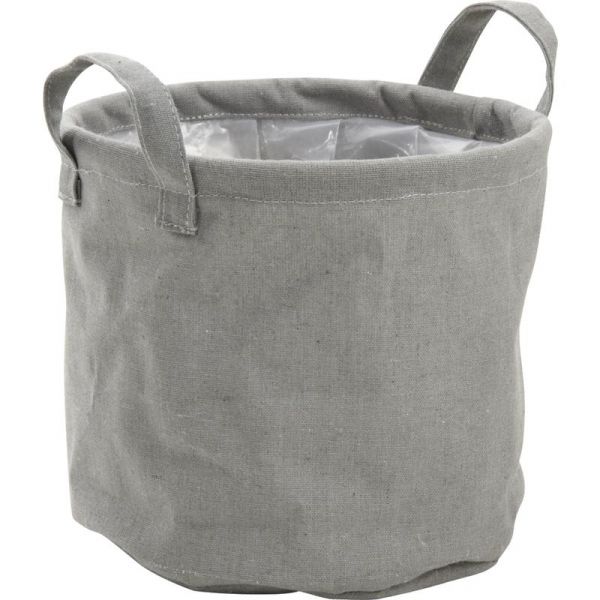 Cache pot en jute gris