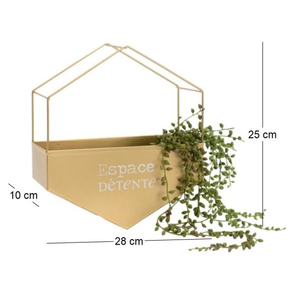 Cache-pot en métal hexagonal - AMA-3926