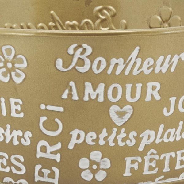 Cache-pot en métal laqué - Amour - 7