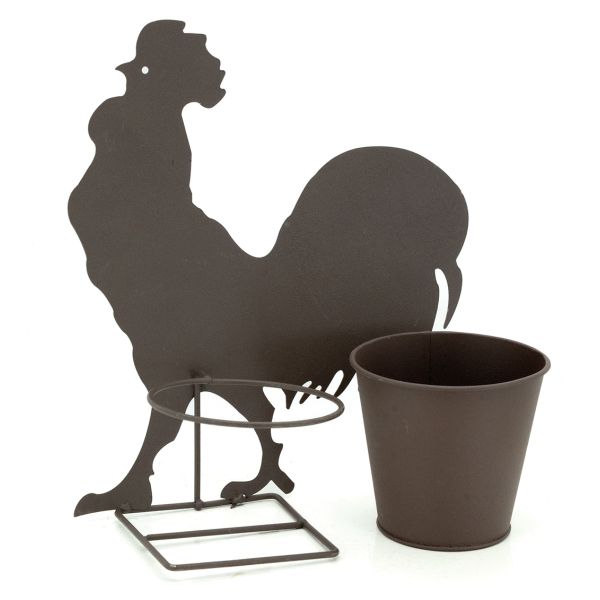 Cache-pot en métal rouillé - 12,90